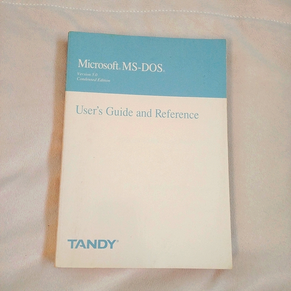 Microsoft MS-DOS 5.0 User Guide Vintage Book. EUC.